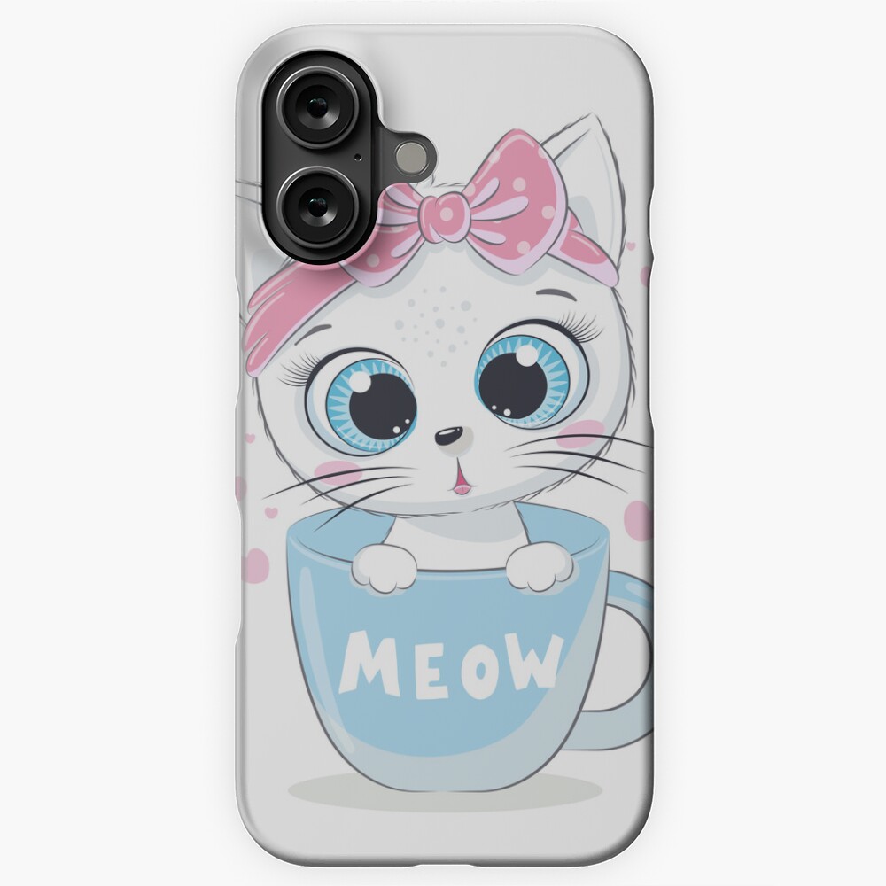 Meow: Cute Kitten iPhone Snap Case - cute pet design by HackerLooks