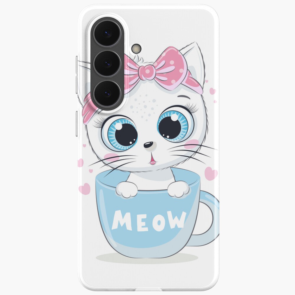 Meow: Cute Kitten Samsung Galaxy Soft Case - cute pet design by HackerLooks