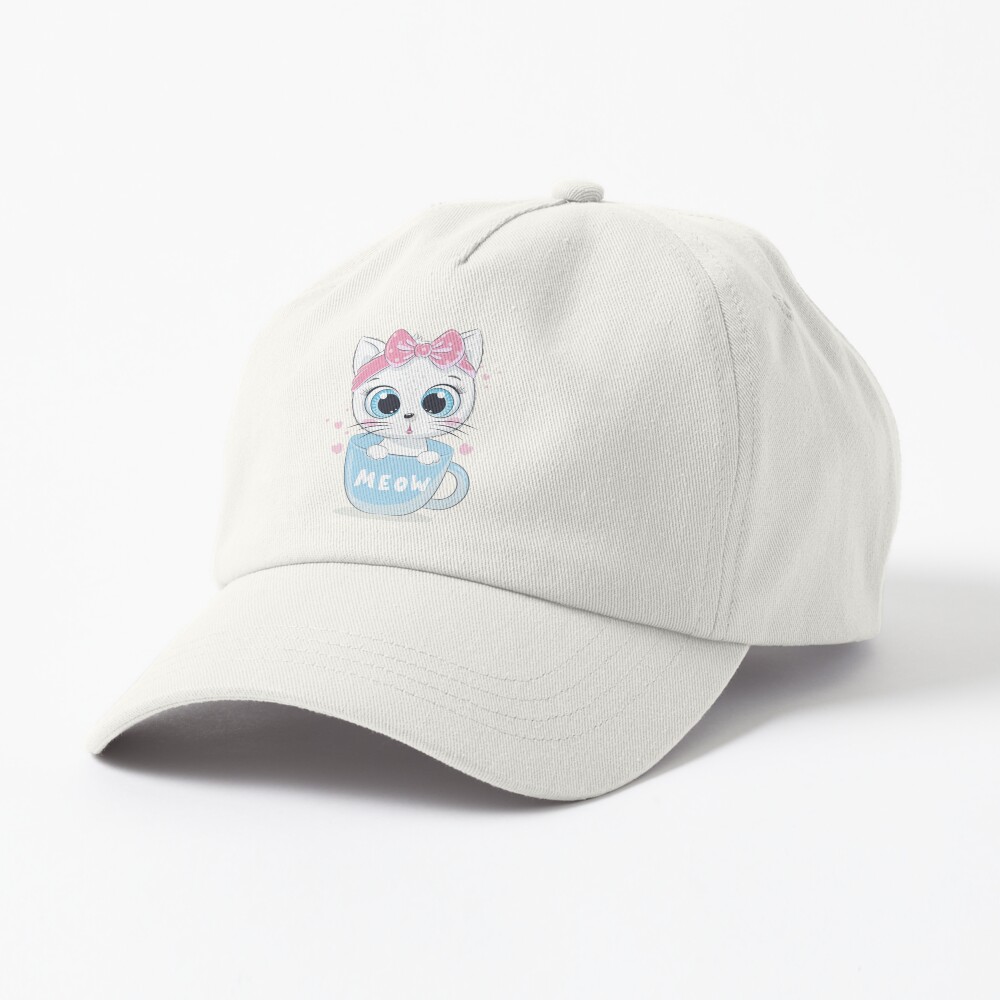 Meow: Cute Kitten Dad Hat - cute pet design by HackerLooks