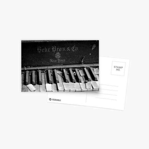 Old Piano Postcard