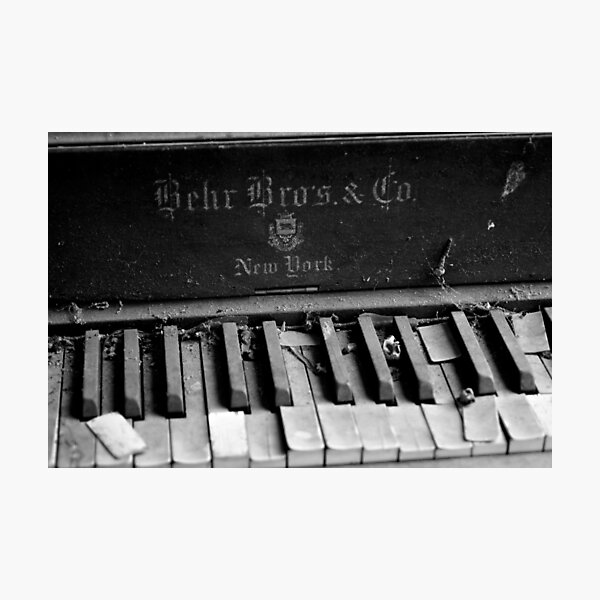 Old Piano Photographic Print