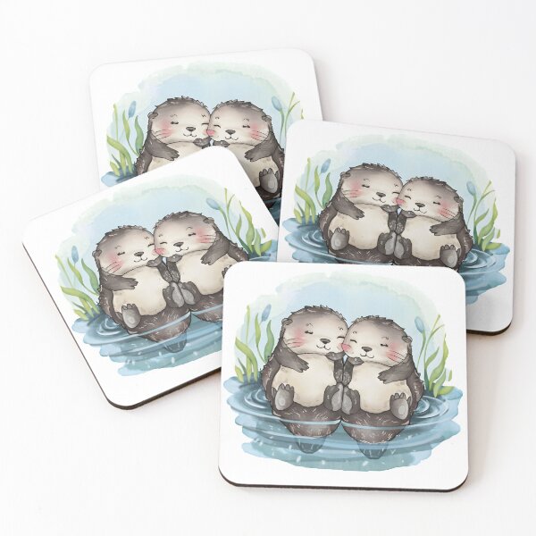 Item preview, Otters Holding Hands designed and sold by WANBASTEN.