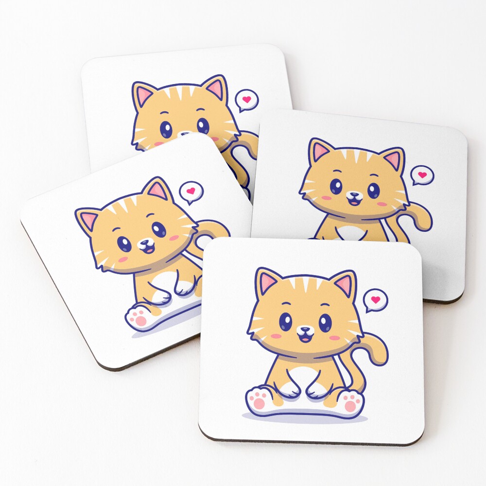 I Am Cute Coasters (Set of 4) - cute pet design by HackerLooks