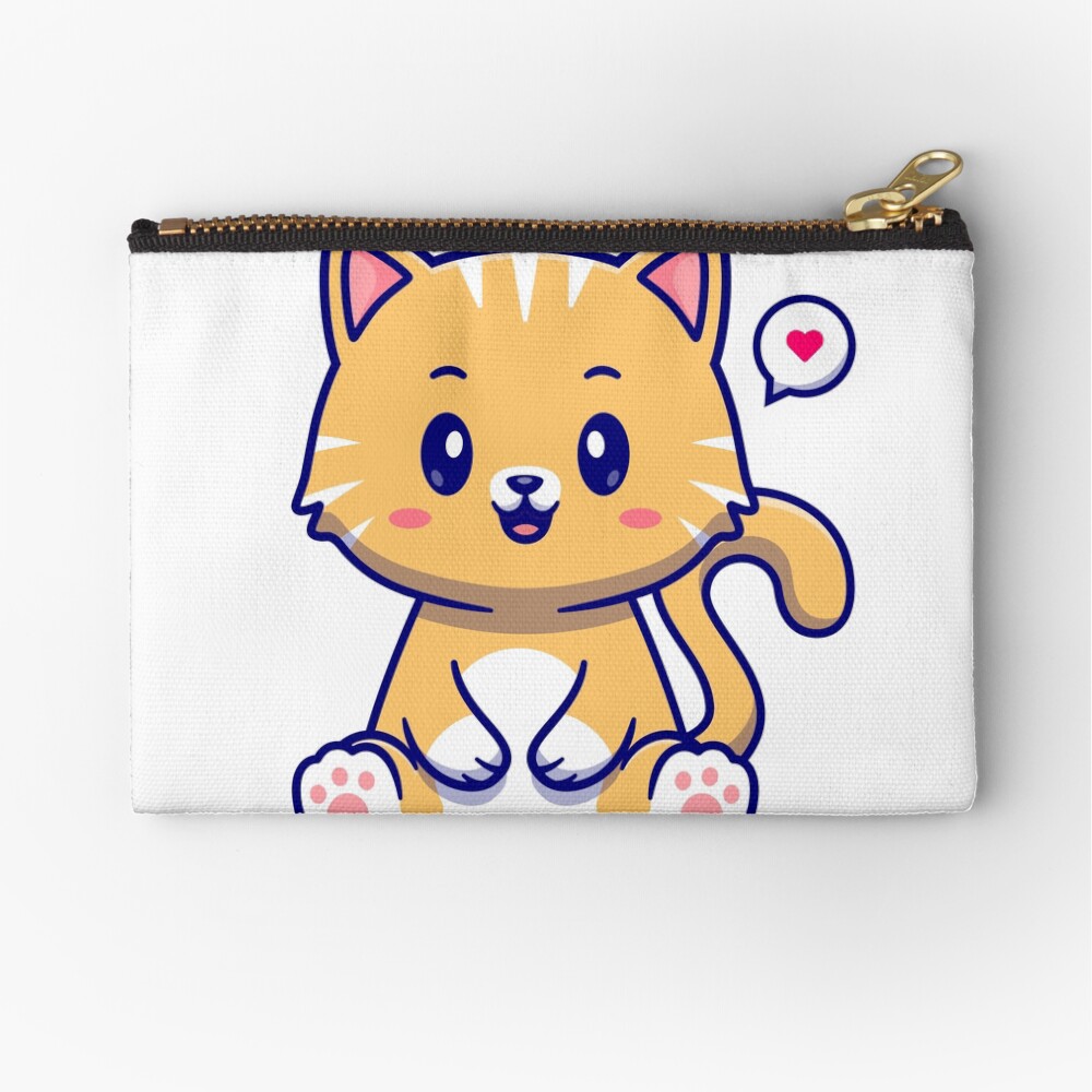I Am Cute Zipper Pouch - cute pet design by HackerLooks