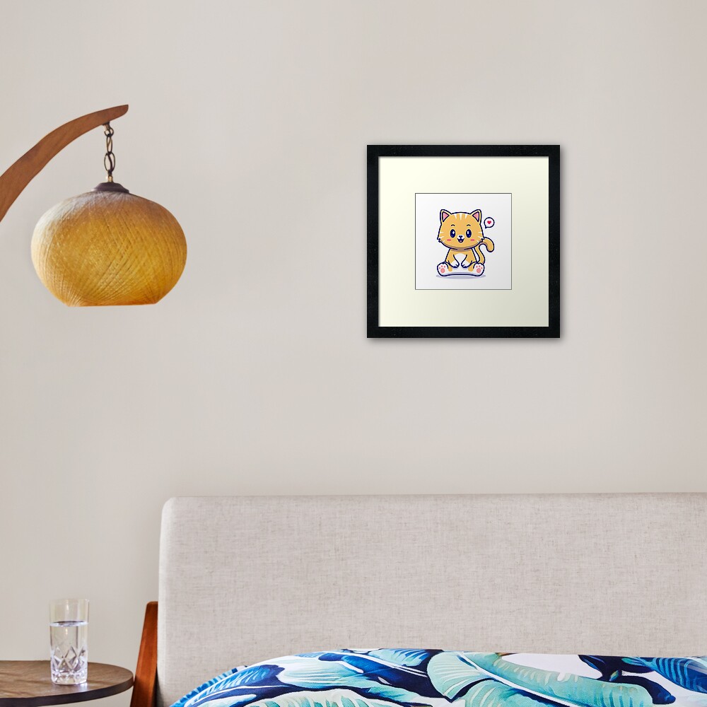 I Am Cute Framed Art Print - cute pet design by HackerLooks