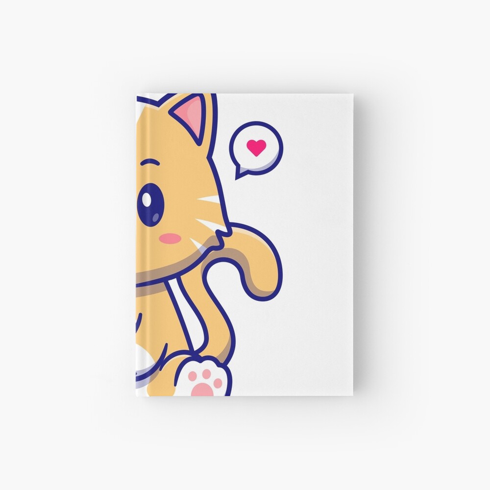 I Am Cute Hardcover Journal - cute pet design by HackerLooks