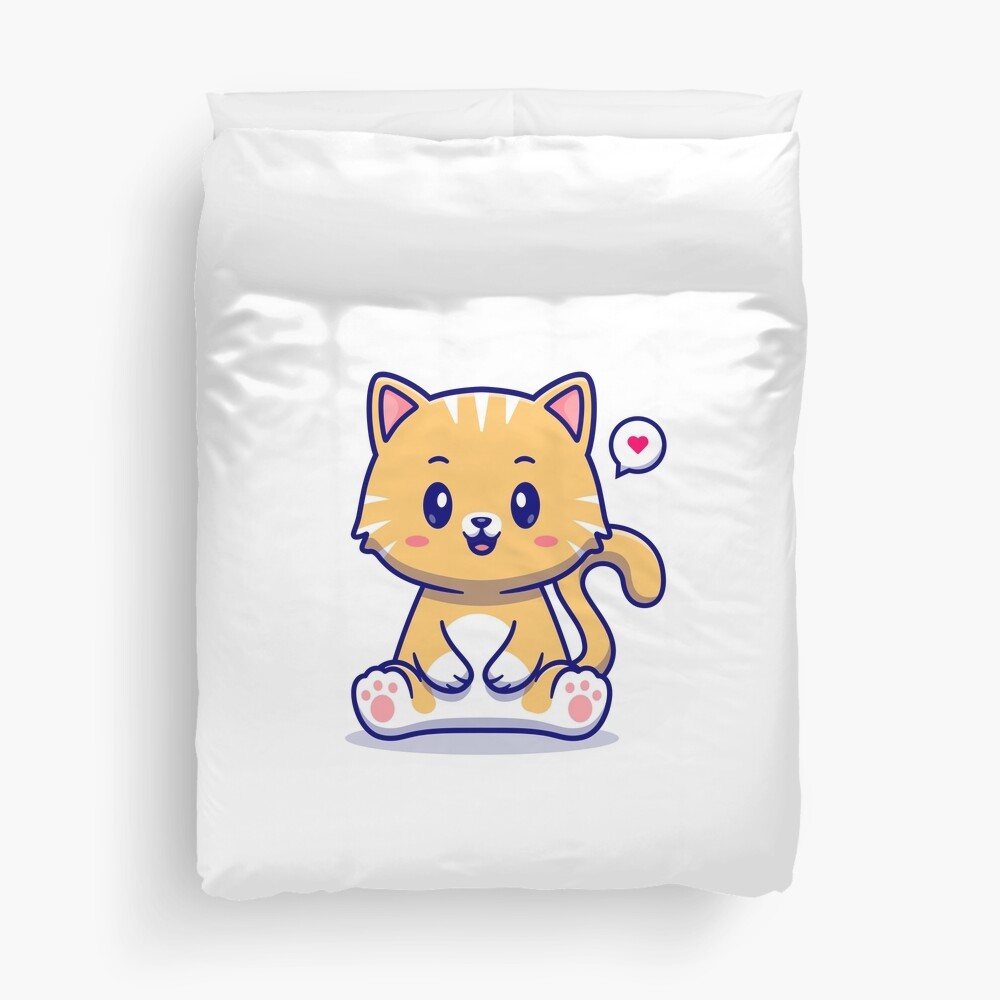 I Am Cute Duvet Cover - cute pet design by HackerLooks