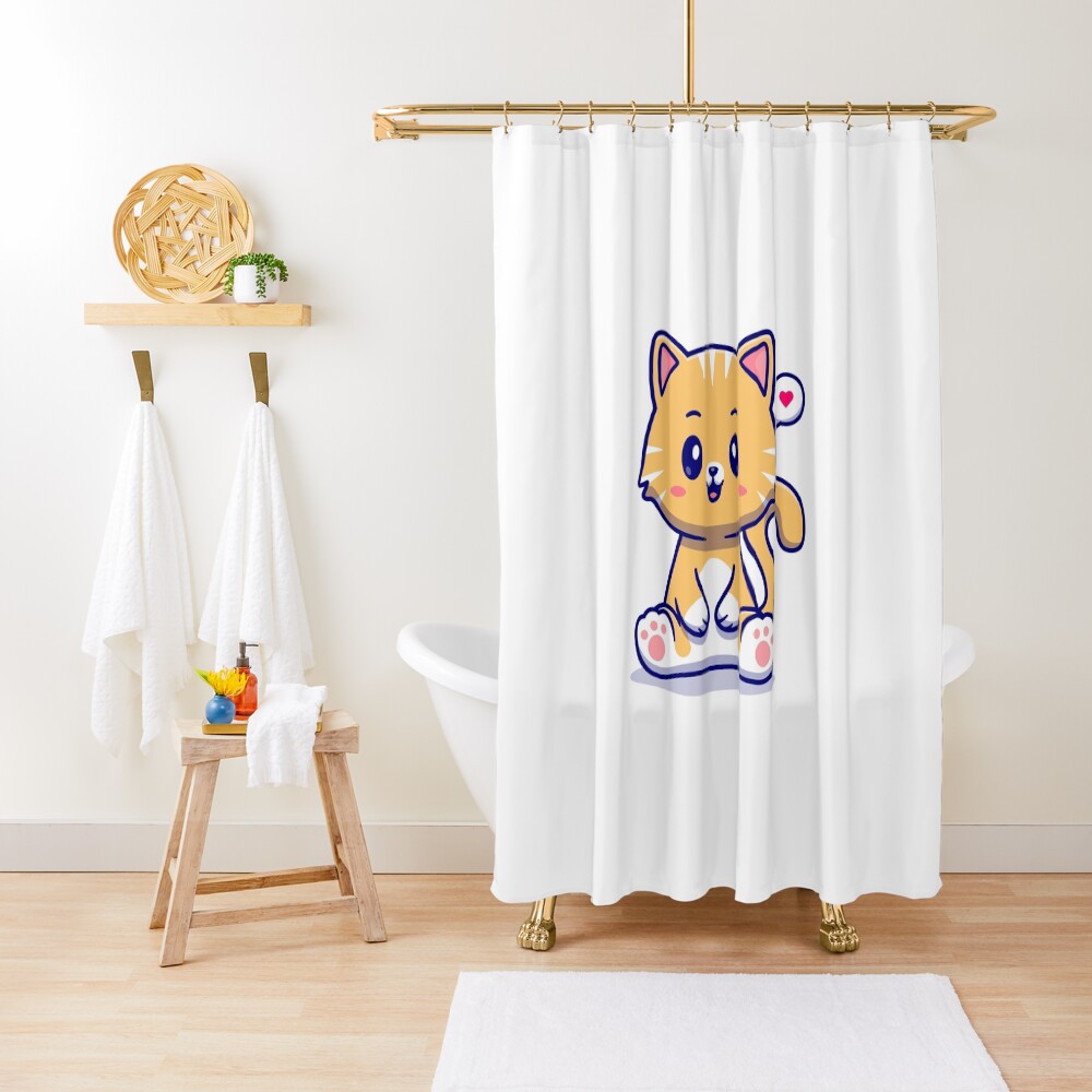 I Am Cute Shower Curtain - cute pet design by HackerLooks