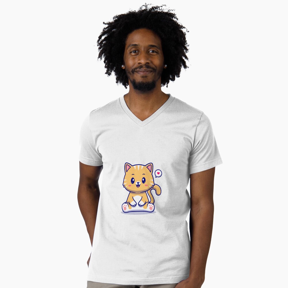 I Am Cute V-Neck T-Shirt - cute pet design by HackerLooks