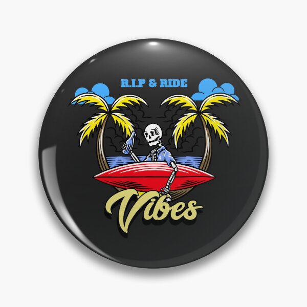 Item preview, RIP & RIDE Vibes - Surfing Skeleton  designed and sold by MrLAS.