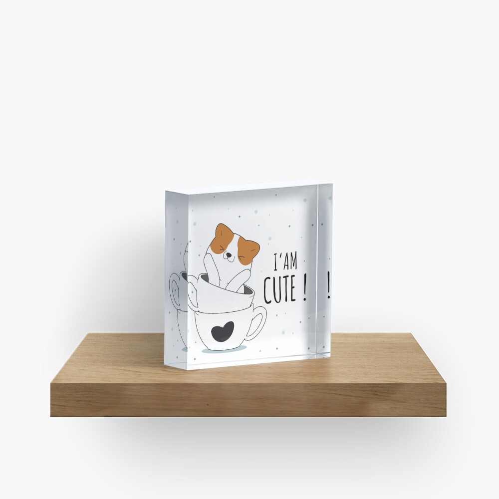 Cute Sunshine Acrylic Block - cute pet design by HackerLooks