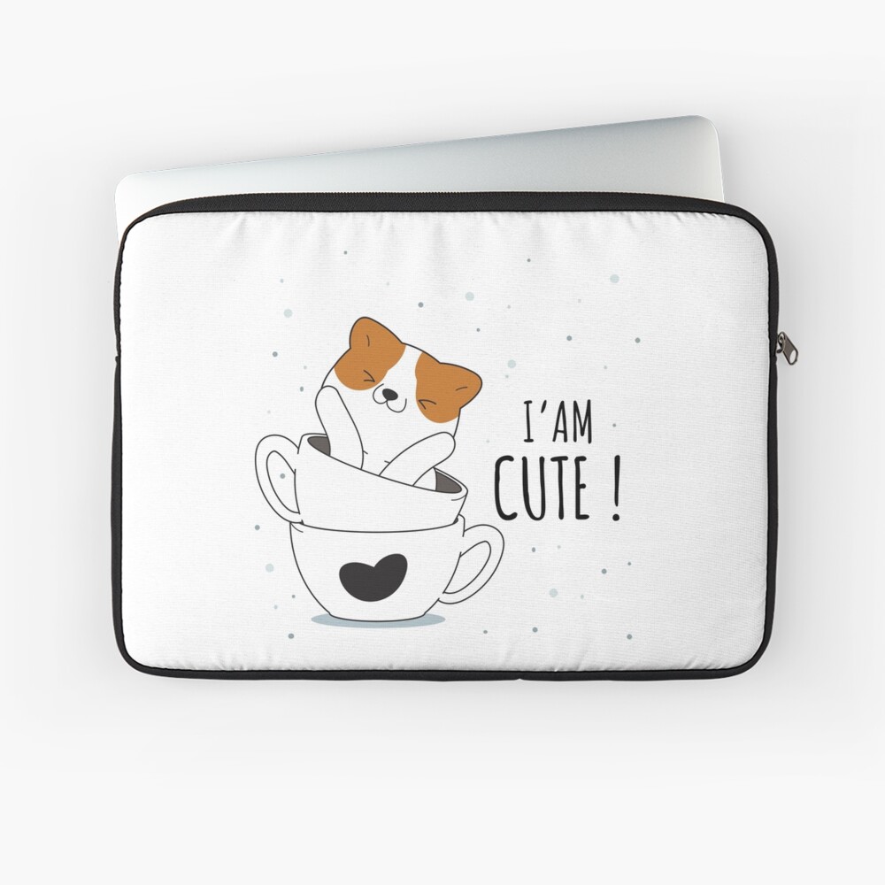 Cute Sunshine Laptop Sleeve - cute pet design by HackerLooks