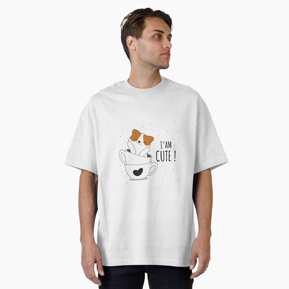 Cute Sunshine Oversized T-Shirt - cute pet design by HackerLooks