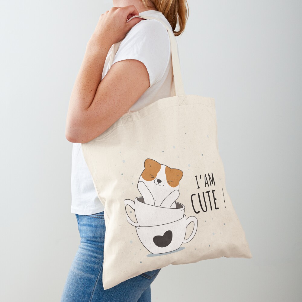 Cute Sunshine Cotton Tote Bag - cute pet design by HackerLooks