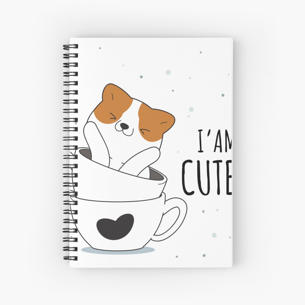 Cute Sunshine Spiral Notebook - cute pet design by HackerLooks