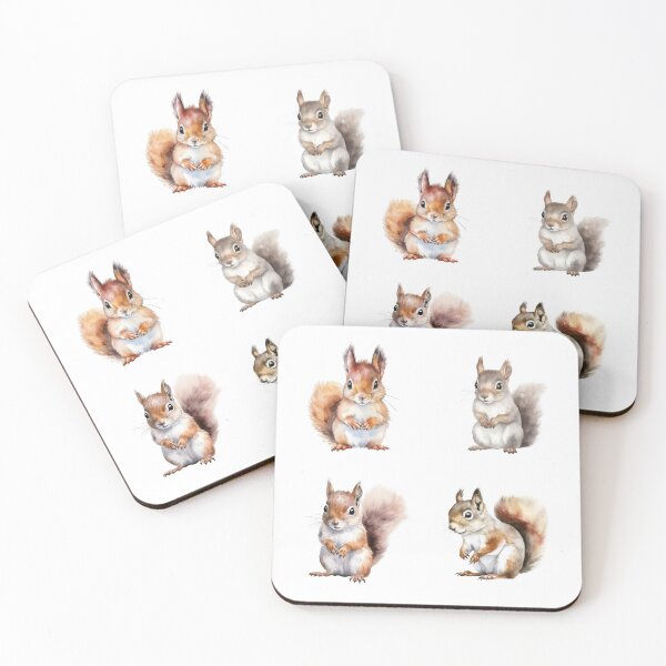 Item preview, Cute Watercolor Baby Squirrels designed and sold by TheAnimalZ00.