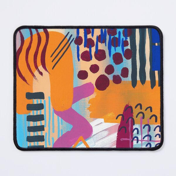 Item preview, Orange and Blue Abstract Shapes designed and sold by ewartick1.