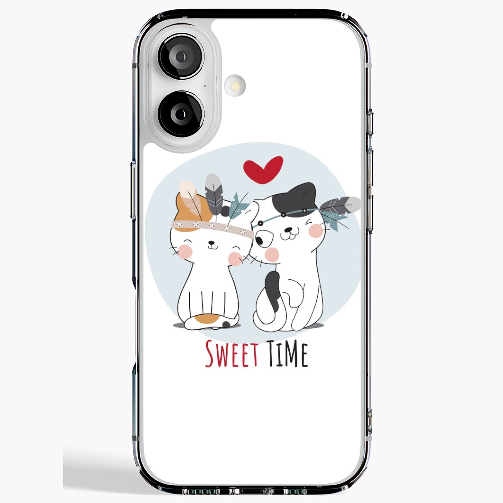 Sweet Time Cats :D iPhone Soft Case - cute pet design by HackerLooks