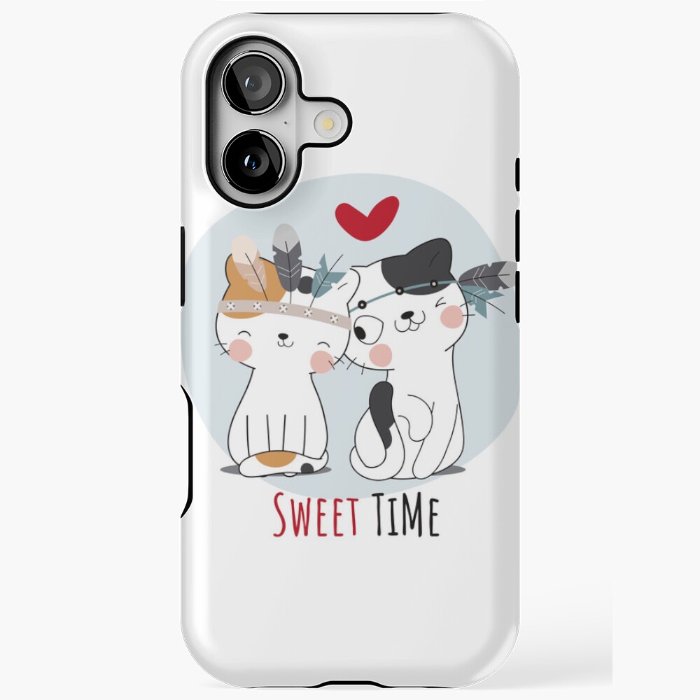 Sweet Time Cats :D iPhone Tough Case - cute pet design by HackerLooks