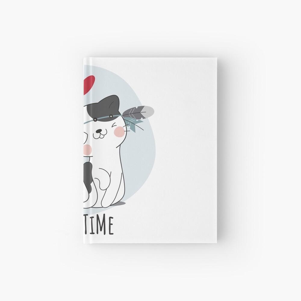 Sweet Time Cats :D Hardcover Journal - cute pet design by HackerLooks