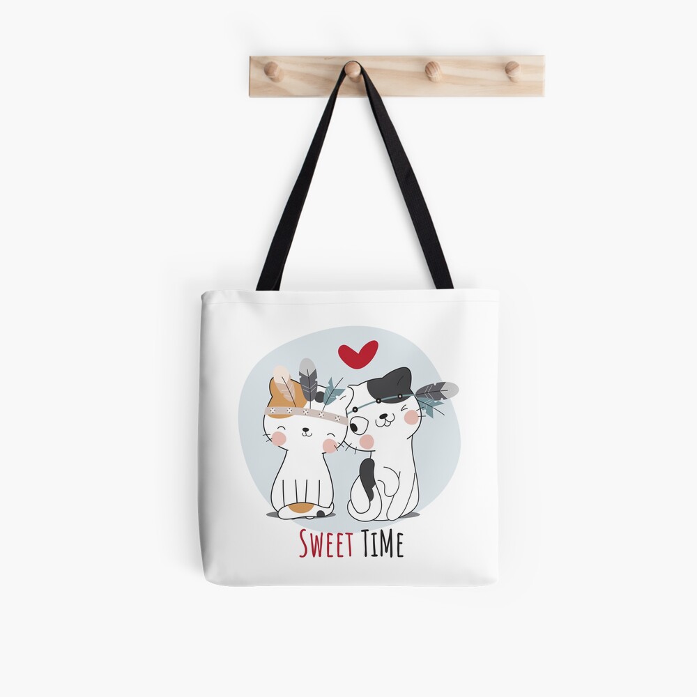 Sweet Time Cats :D All Over Print Tote Bag - cute pet design by HackerLooks