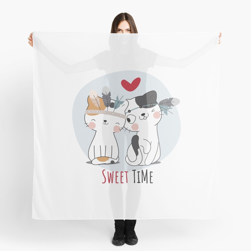 Sweet Time Cats :D Scarf - cute pet design by HackerLooks