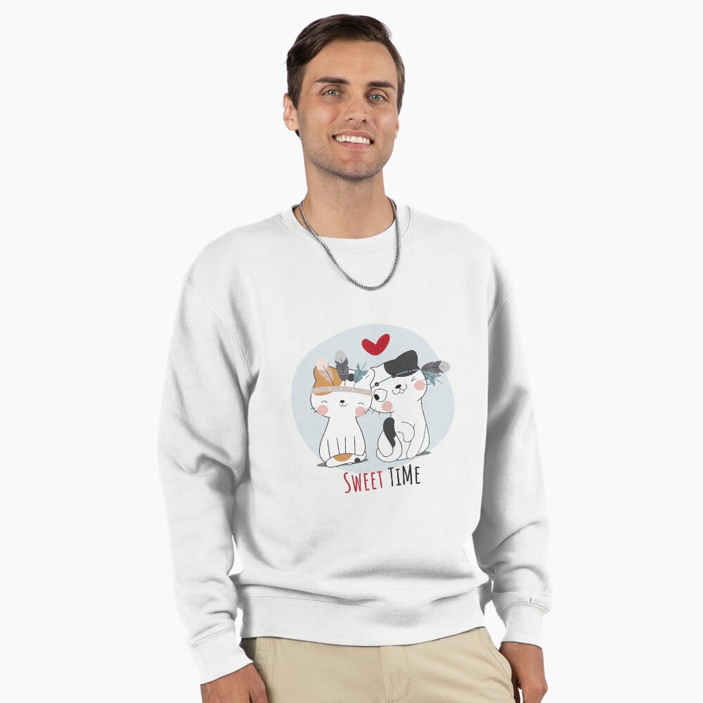 Sweet Time Cats :D Pullover Sweatshirt - cute pet design by HackerLooks