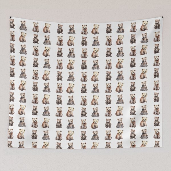 Item preview, Cute Watercolor Bear Cubs designed and sold by TheAnimalZ00.