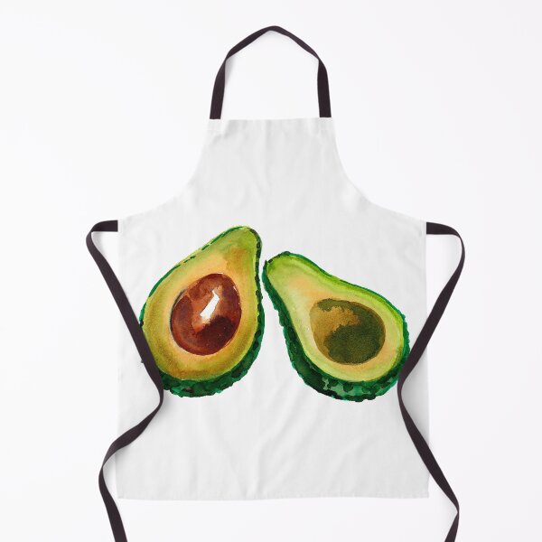 Item preview, Avocado fruit cut in half. Watercolor sketch designed and sold by AlexBlackSea.