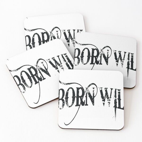 Item preview, Born Wild (Black) Edgy Typographic Design designed and sold by douglasnorth321.