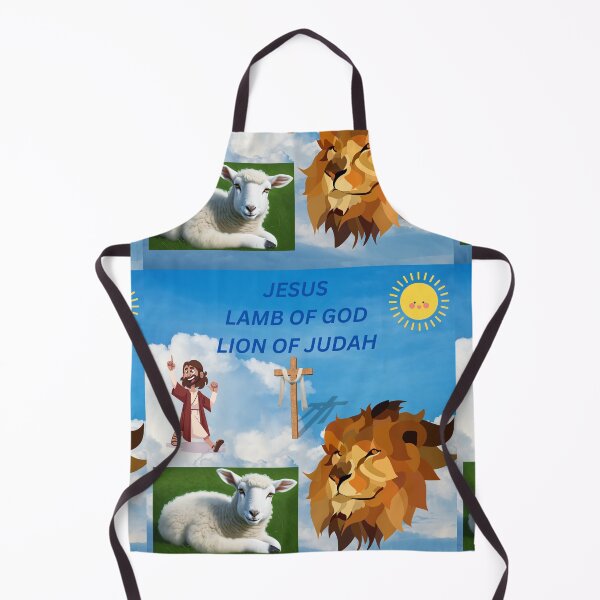 Item preview, JESUS lamb of God lion of Judah cartoon designed and sold by jubileerose78.