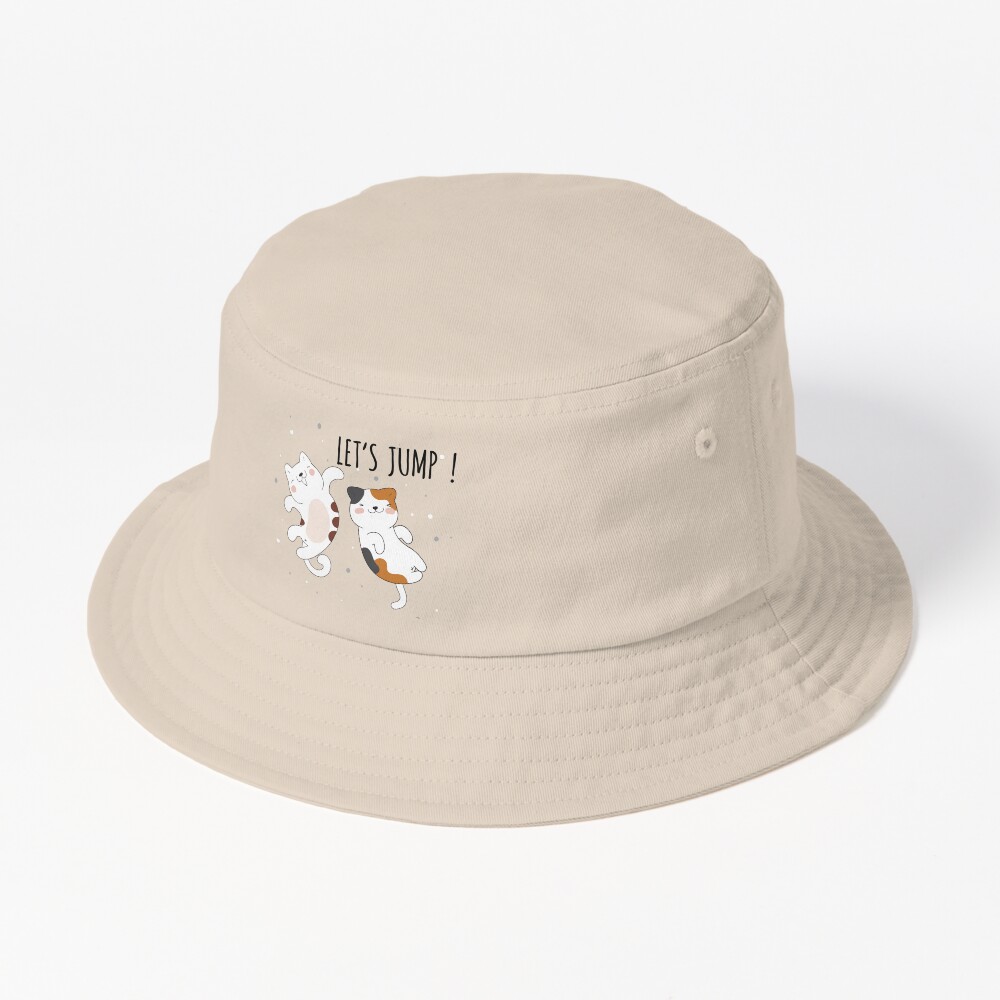 Let's Jump Cats :D Bucket Hat - cute pet design by HackerLooks