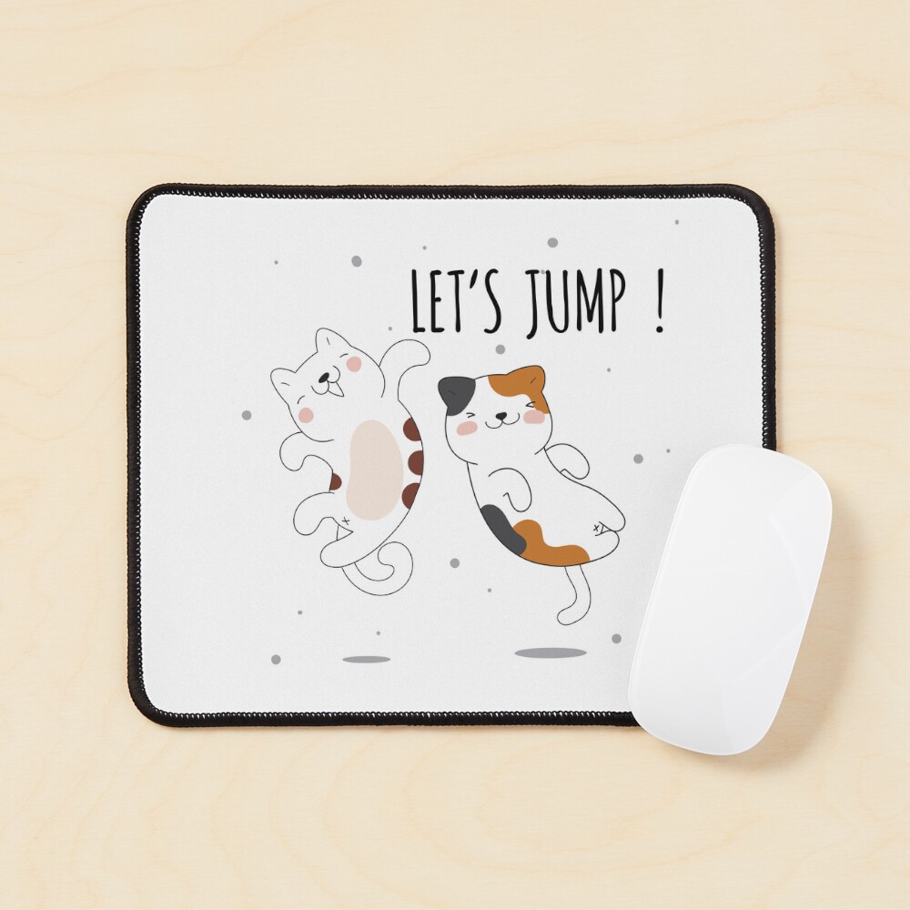 Let's Jump Cats :D Mouse Pad - cute pet design by HackerLooks