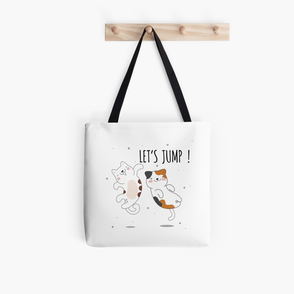 Let's Jump Cats :D All Over Print Tote Bag - cute pet design by HackerLooks