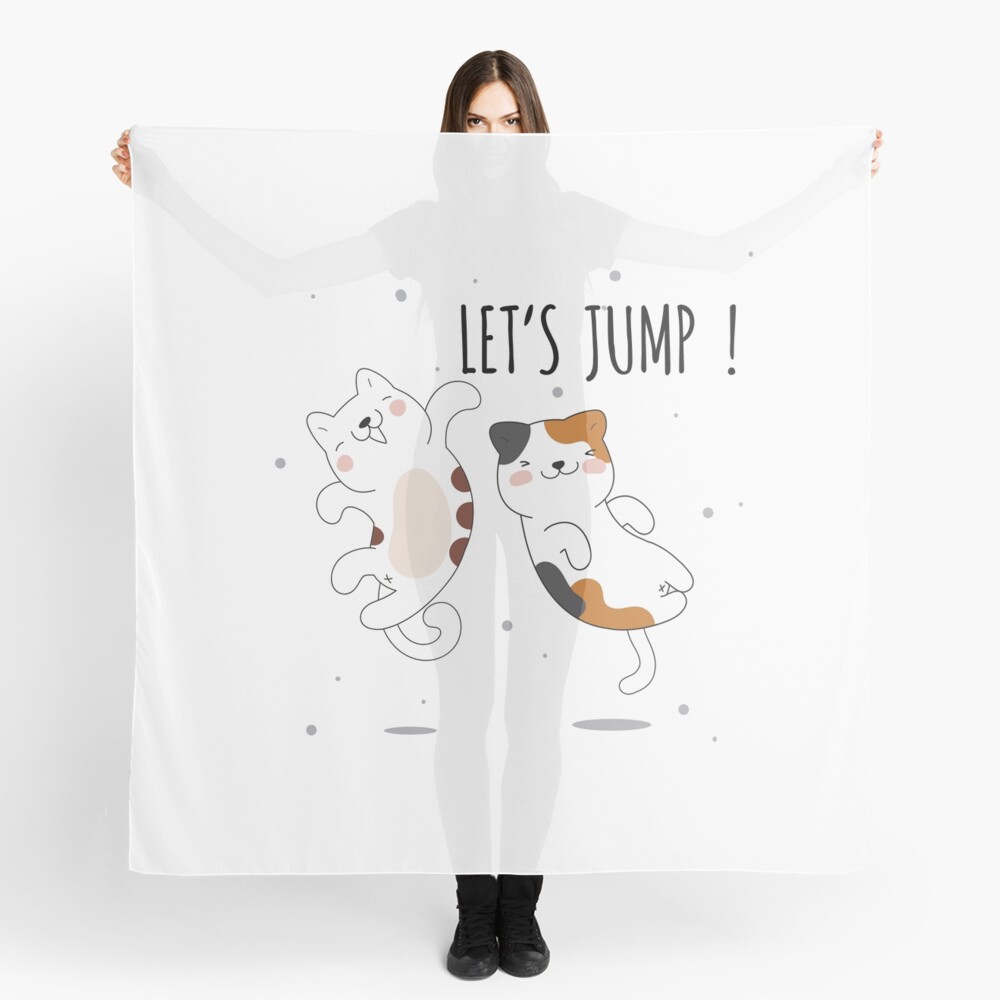 Let's Jump Cats :D Scarf - cute pet design by HackerLooks