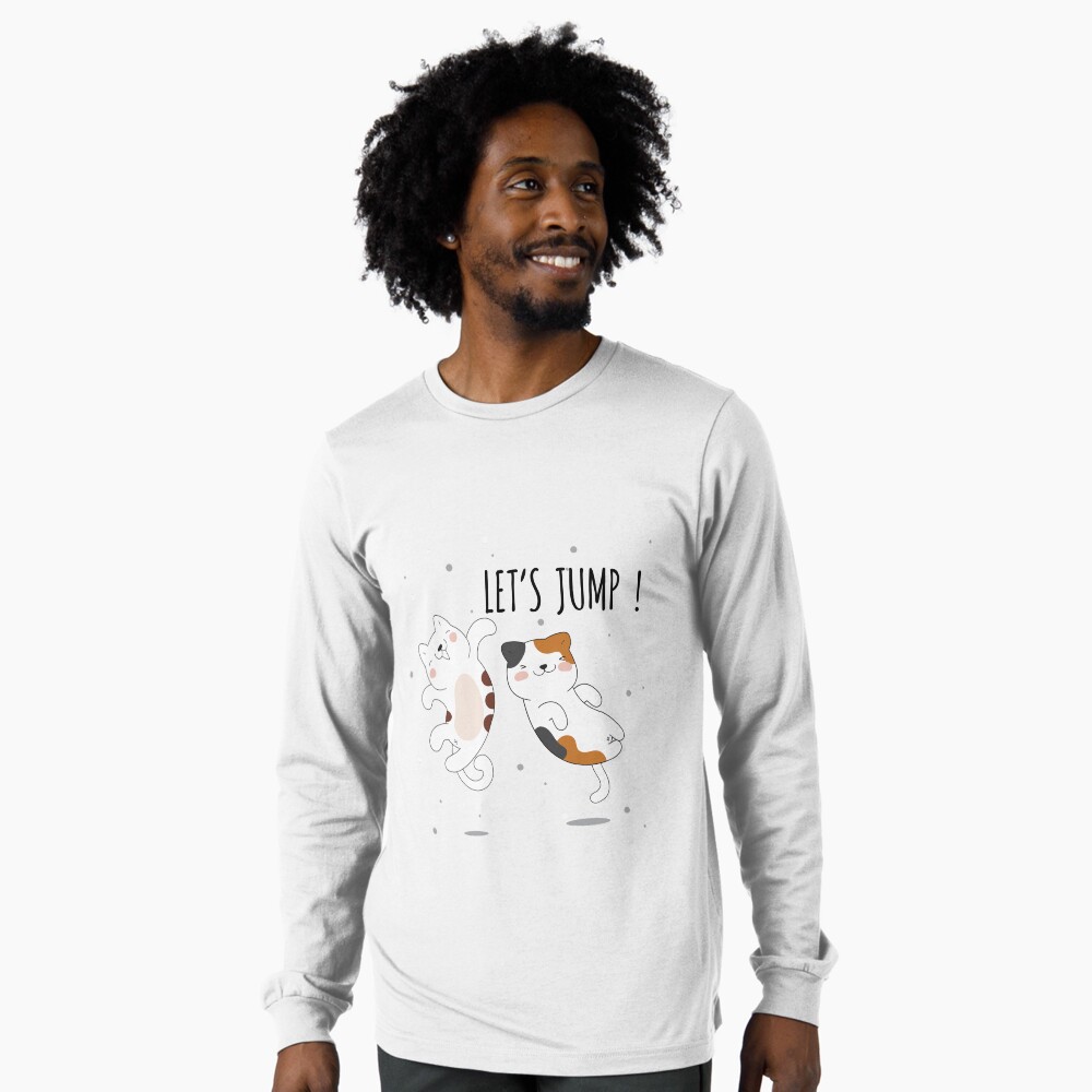 Let's Jump Cats :D Long Sleeve T-Shirt - cute pet design by HackerLooks