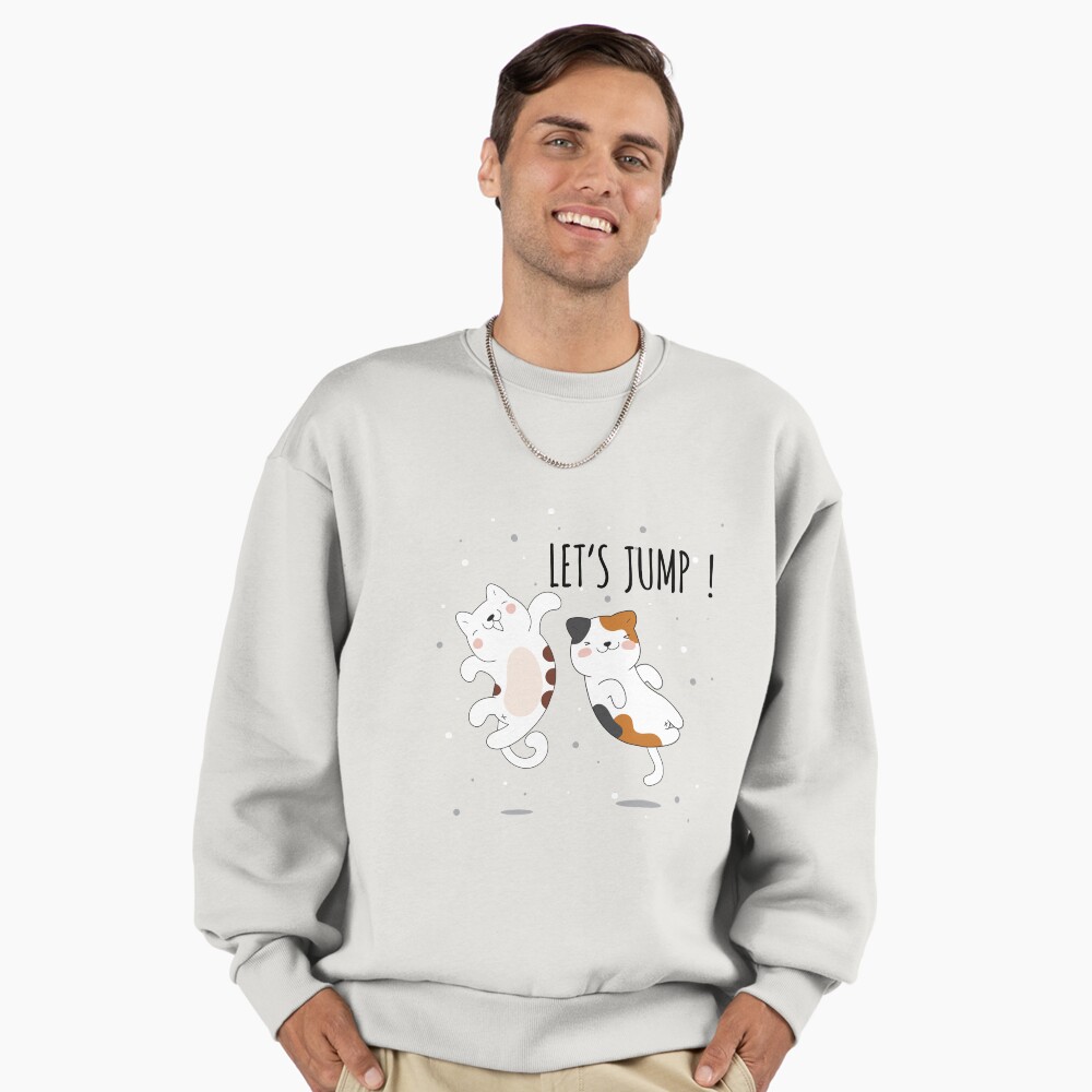 Let's Jump Cats :D Premium Oversized Sweatshirt - cute pet design by HackerLooks