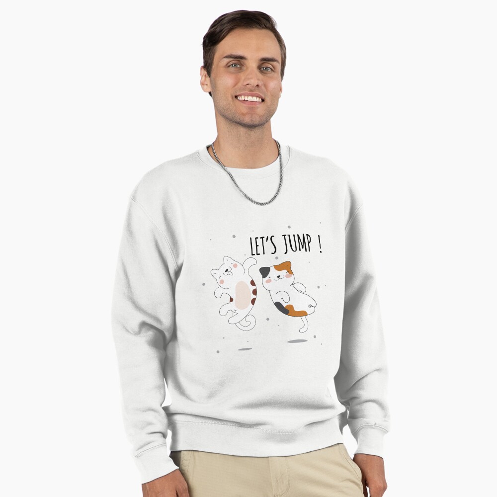 Let's Jump Cats :D Pullover Sweatshirt - cute pet design by HackerLooks