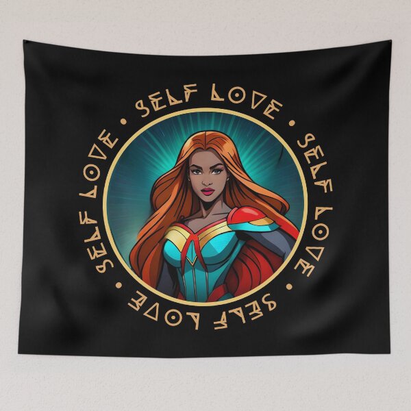 Item preview, Superhero Woman Self Love Rainbow Melanin Warrior Yellow designed and sold by Melan Designs.