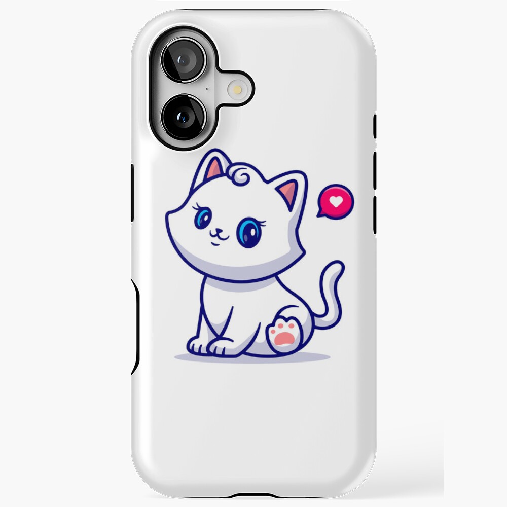Cute Kitten iPhone Tough Case - cute pet design by HackerLooks
