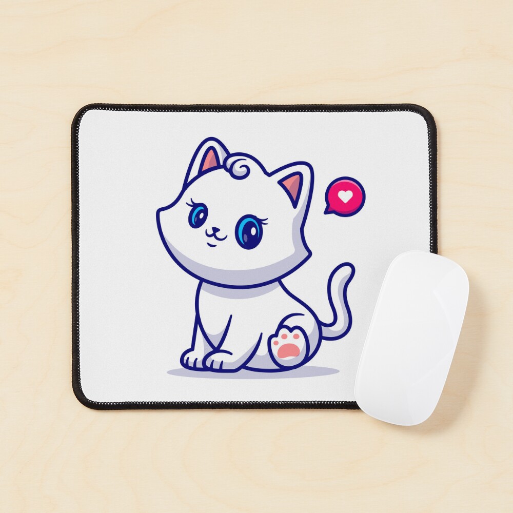 Cute Kitten Mouse Pad - cute pet design by HackerLooks