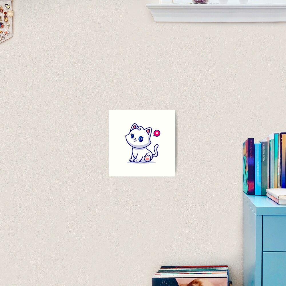Cute Kitten Art Print - cute pet design by HackerLooks