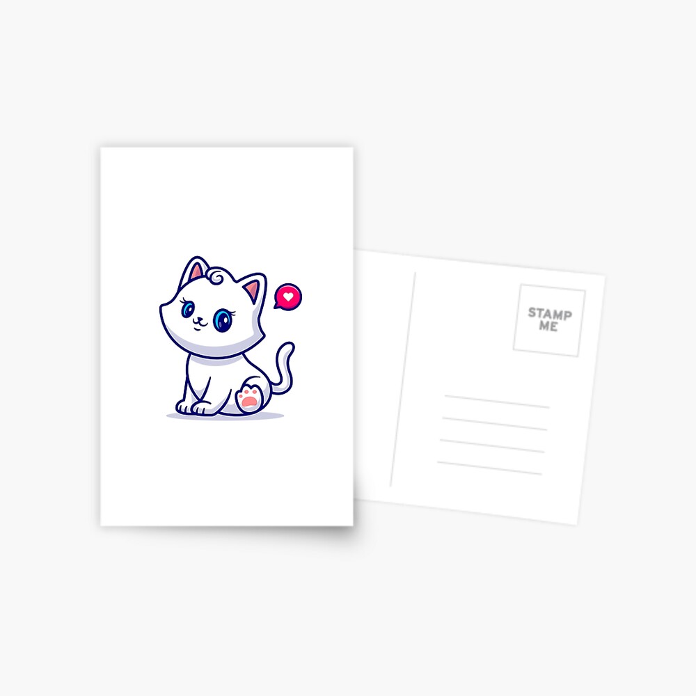 Cute Kitten Postcard - cute pet design by HackerLooks