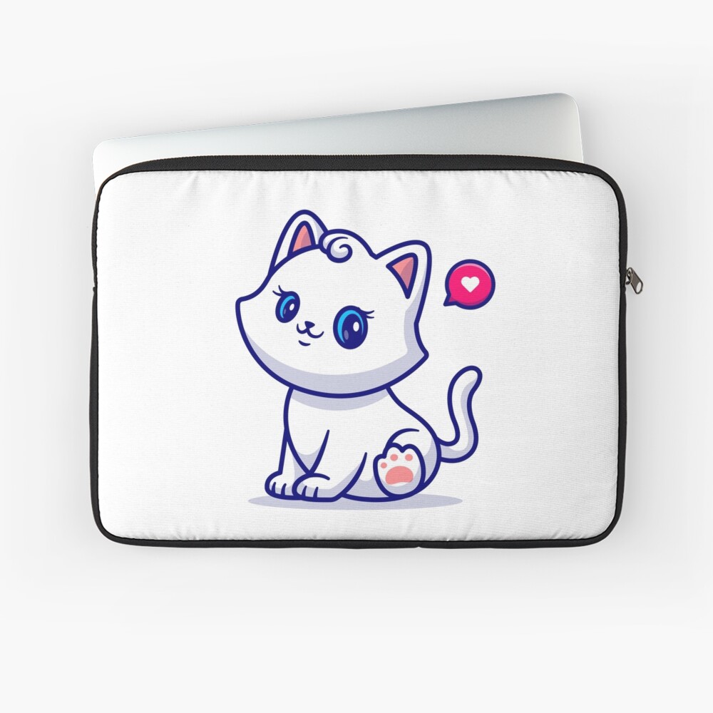 Cute Kitten Laptop Sleeve - cute pet design by HackerLooks