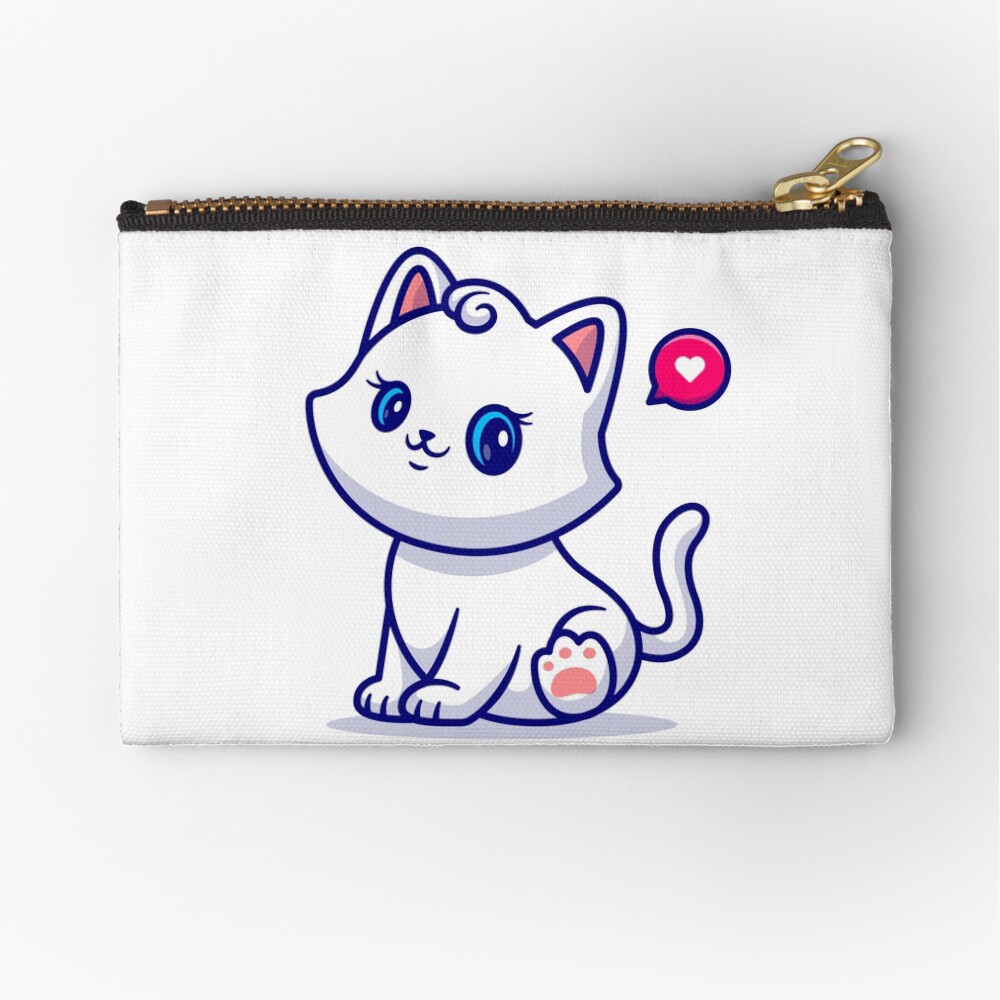 Cute Kitten Zipper Pouch - cute pet design by HackerLooks