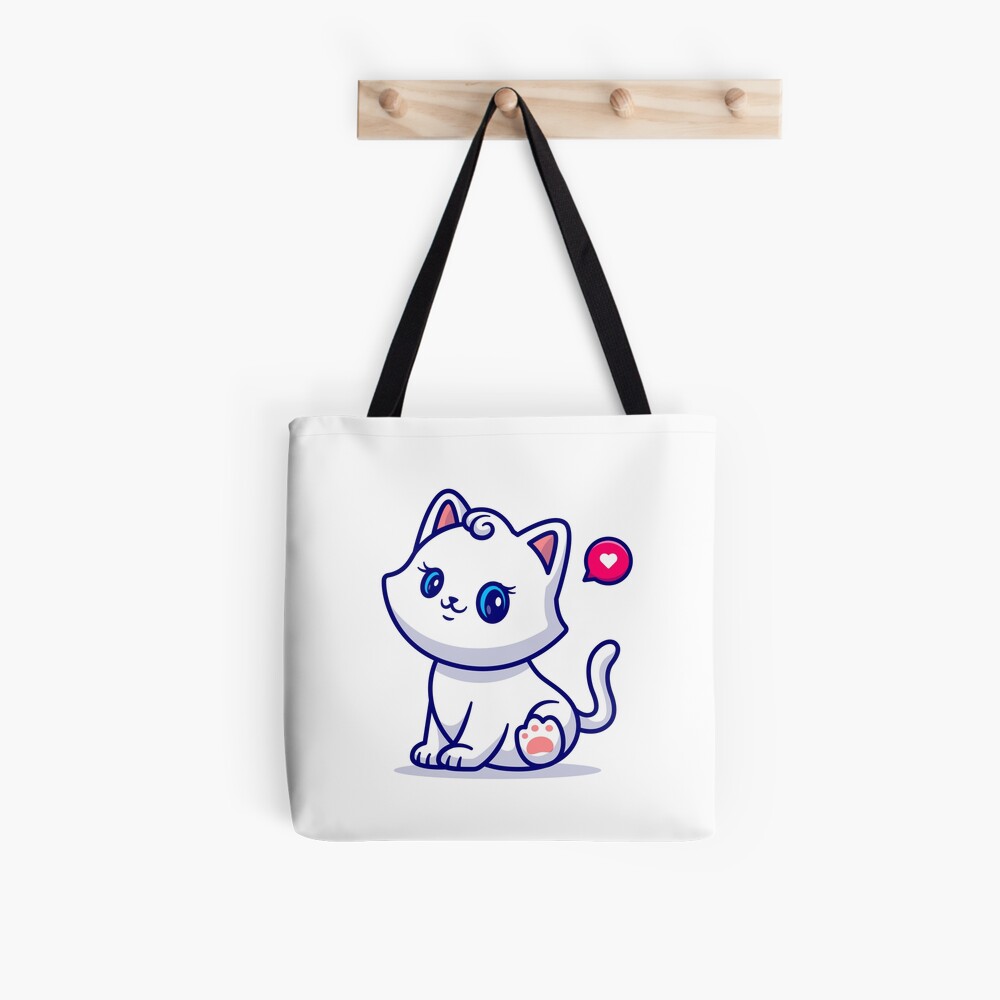 Cute Kitten All Over Print Tote Bag - cute pet design by HackerLooks