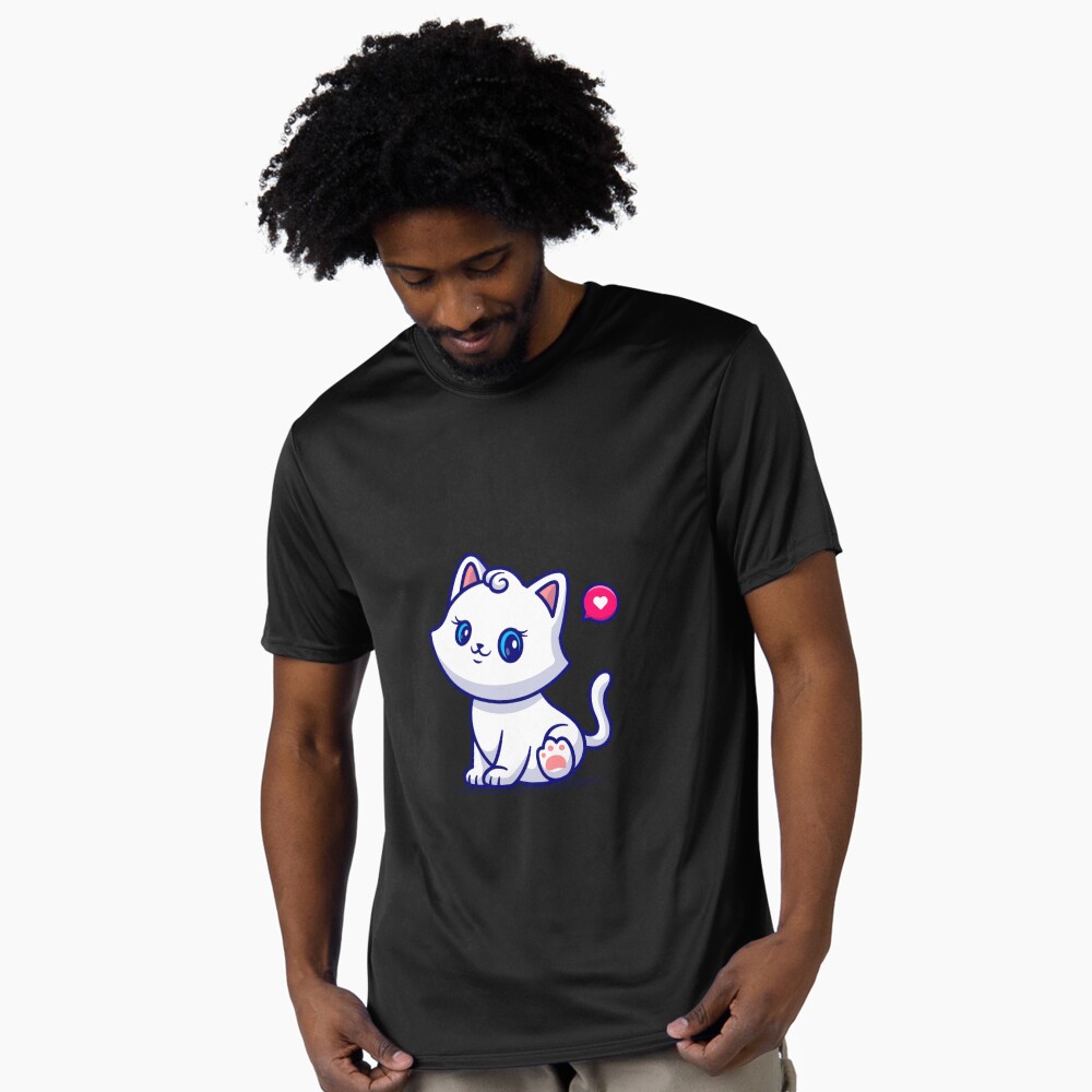 Cute Kitten Active T-Shirt - cute pet design by HackerLooks