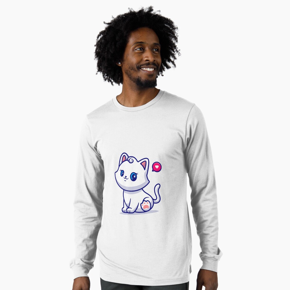 Cute Kitten Long Sleeve T-Shirt - cute pet design by HackerLooks