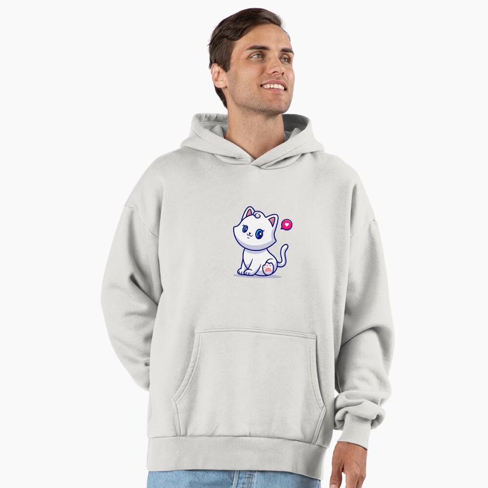 Cute Kitten Premium Oversized Hoodie - cute pet design by HackerLooks