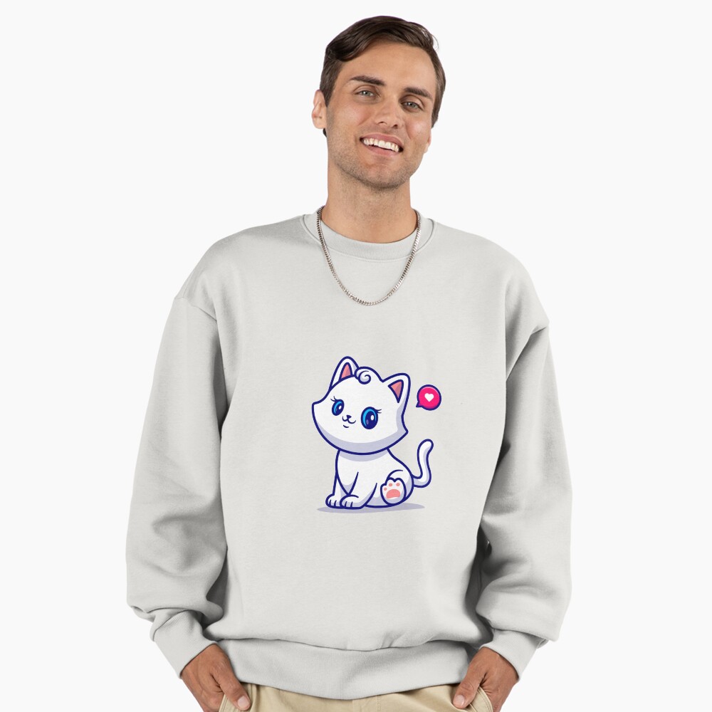 Cute Kitten Premium Oversized Sweatshirt - cute pet design by HackerLooks